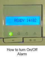How to turn On/Off Alarm